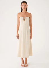 Sun Searching Midi Dress - Oatmeal