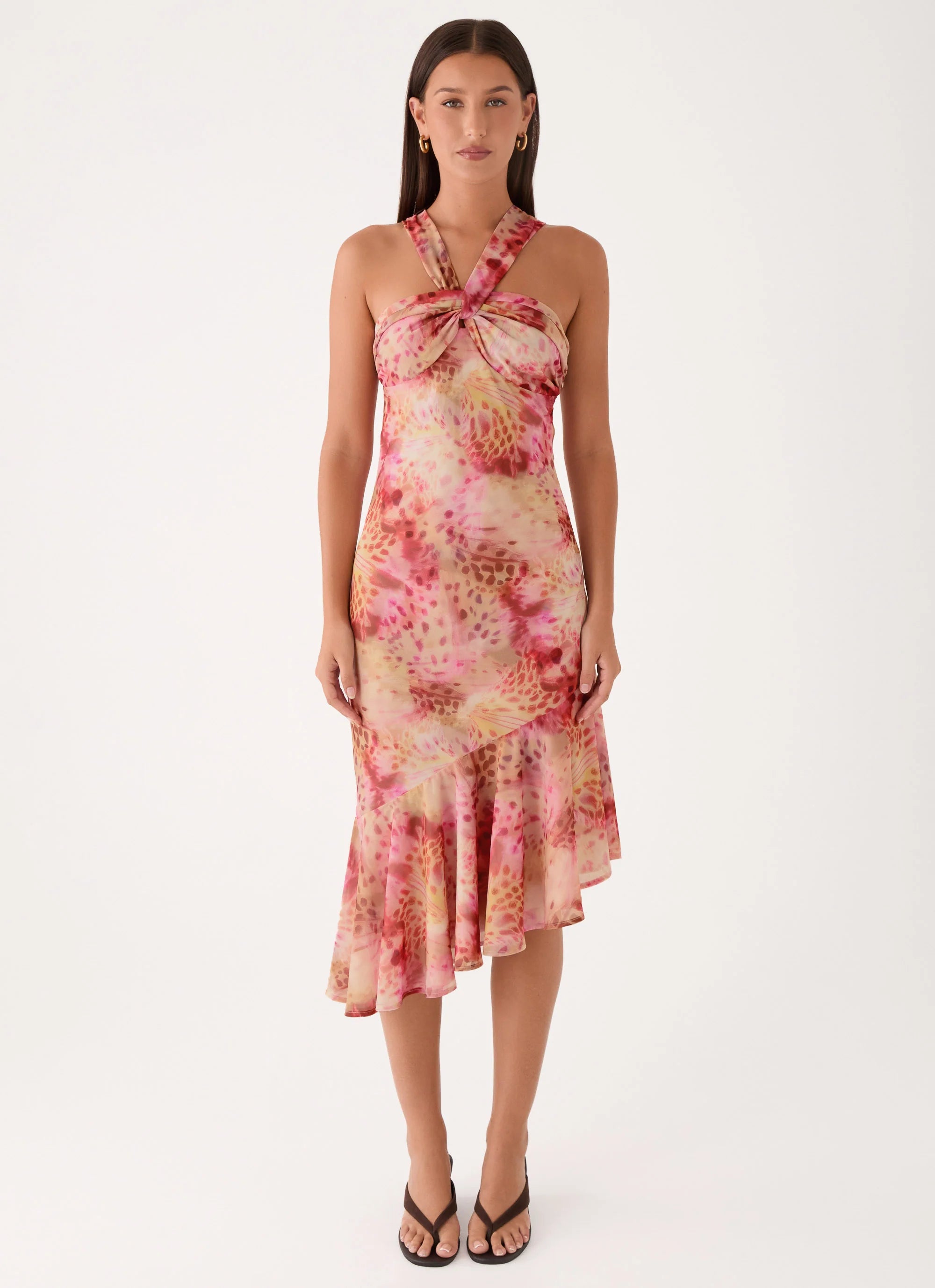 Sinnie Midi Dress - Botanic Cheetah
